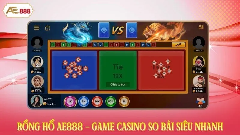 Rồng Hổ AE888 – game casino so bài siêu nhanh